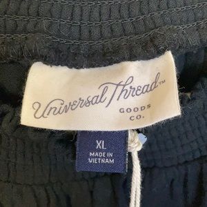 XL black cotton dress with pockets